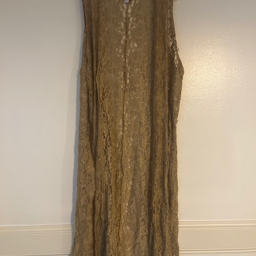 Coverup | LuLaRoe | duster | lace | tan